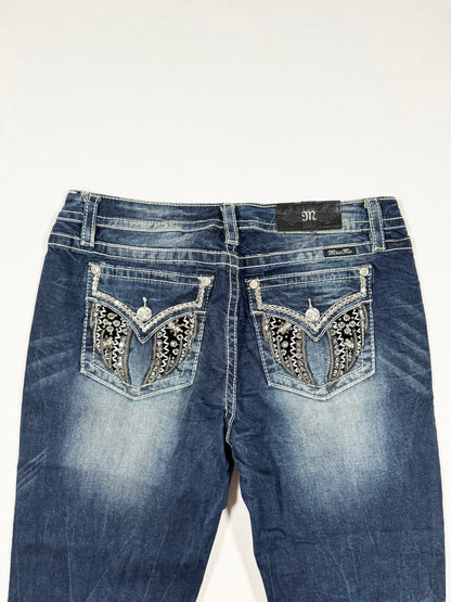 Miss Me Wing Flared Jeans ♡ Size 33”