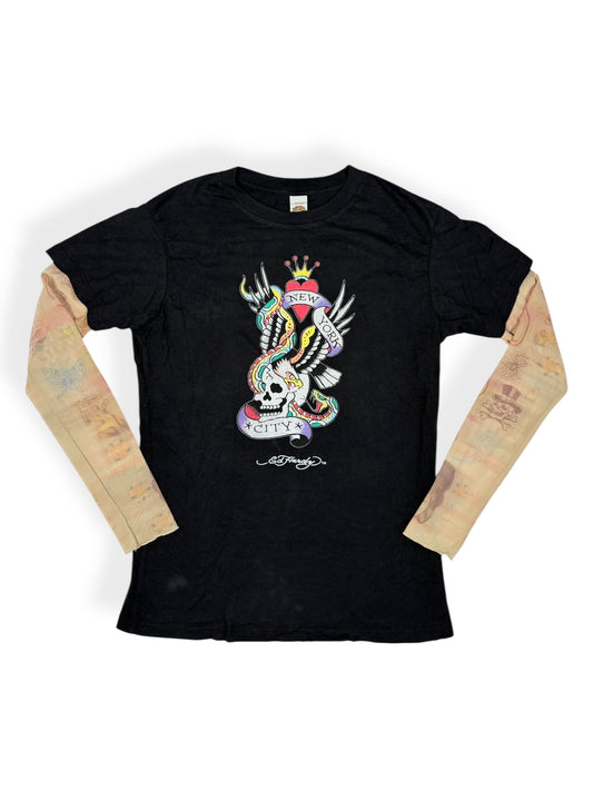 Ed Hardy Mesh Long Sleeved Tee ♡ Size M