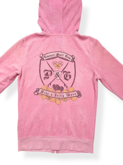 Juicy Couture Pink Towelling Zip Up ♡ S