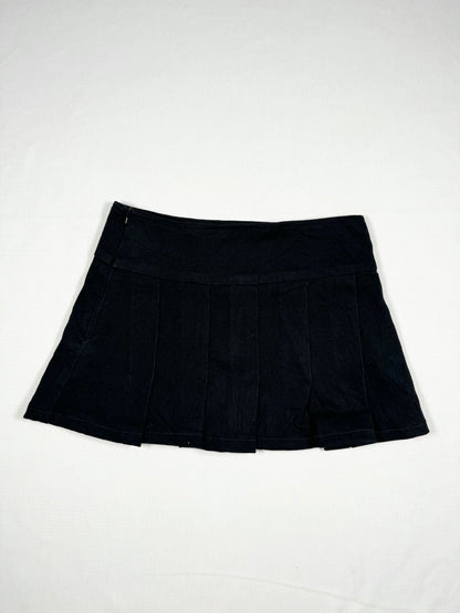 Belted Pleated Mini Skirt