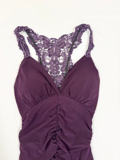 Xmania Purple Strappy Lace Back Dress ♡ S