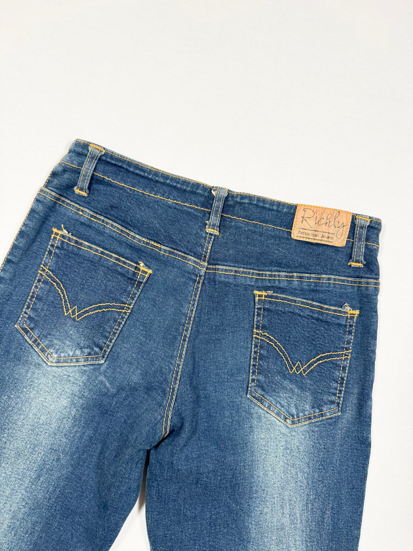 Lace Up Studded Flared Jeans ♡ Size XS/S
