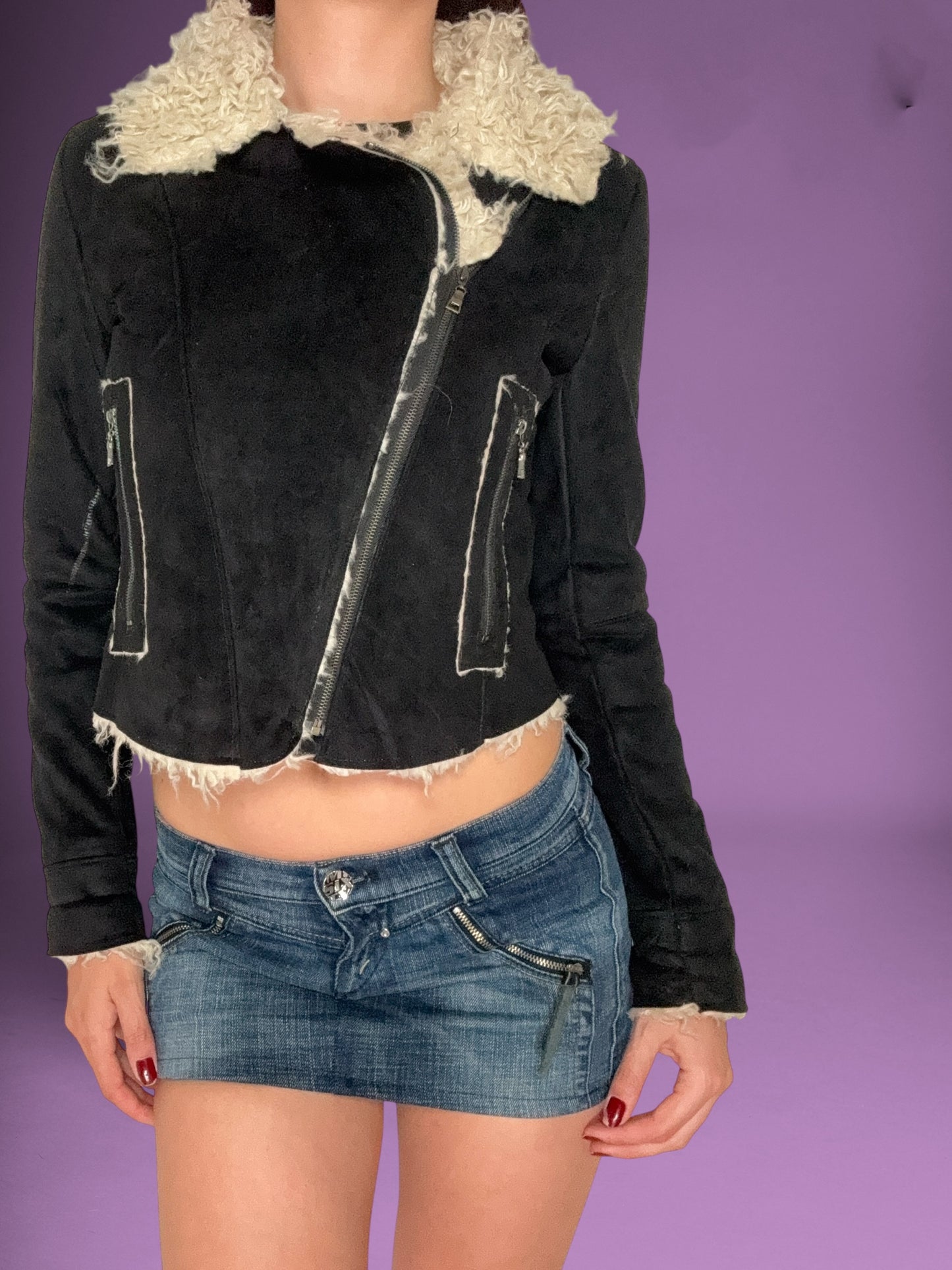 Cropped Moto Jacket