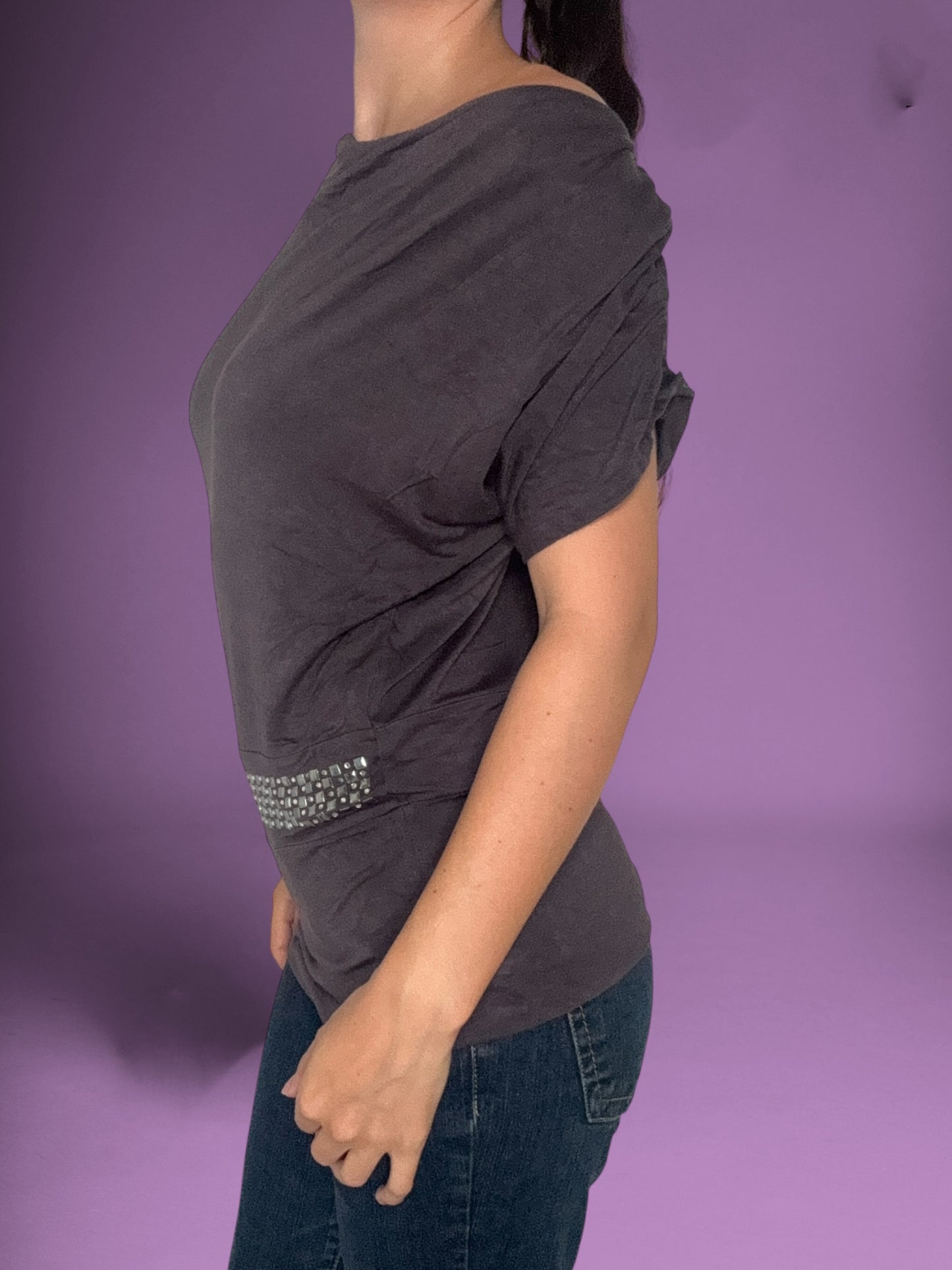 Expression Studded Batwing Top
