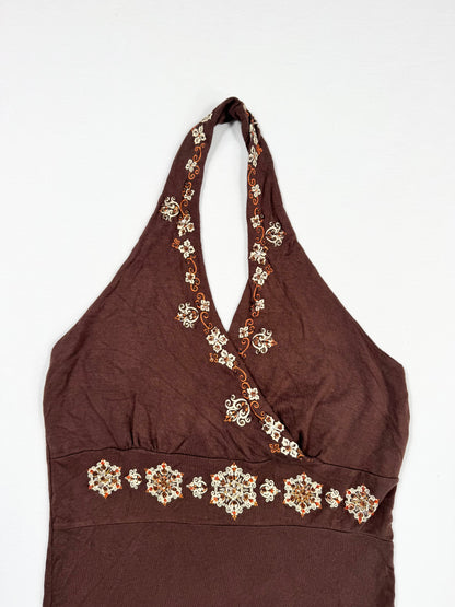Boho Brown Halter ♡ S