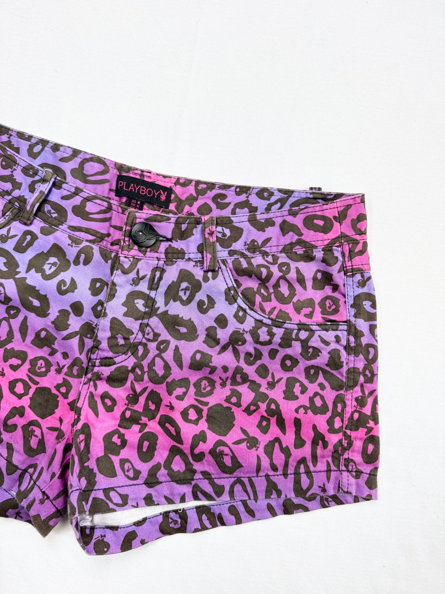 Playboy Purple & Pink Leopard Shorts ♡ S