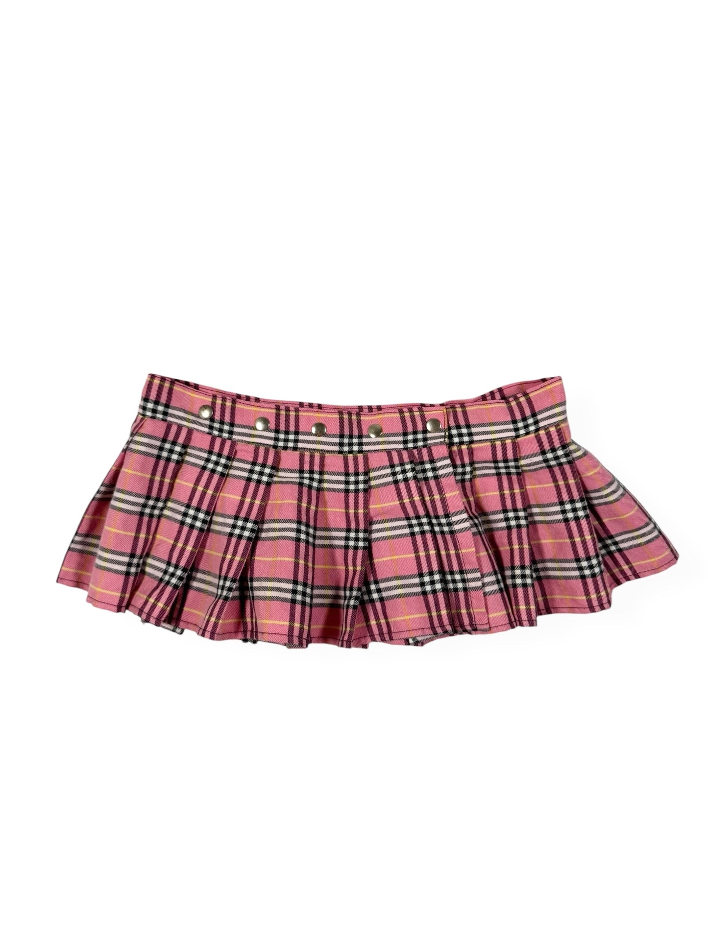 Pink Plaid Micro Skirt ♡ Free Size