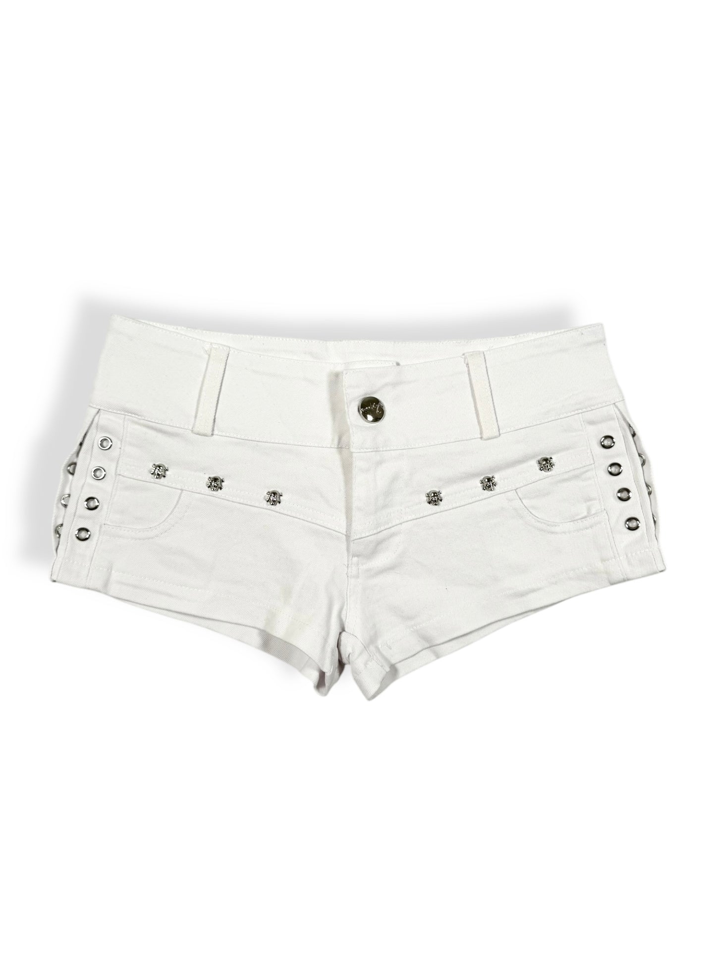 White Skull Shorts