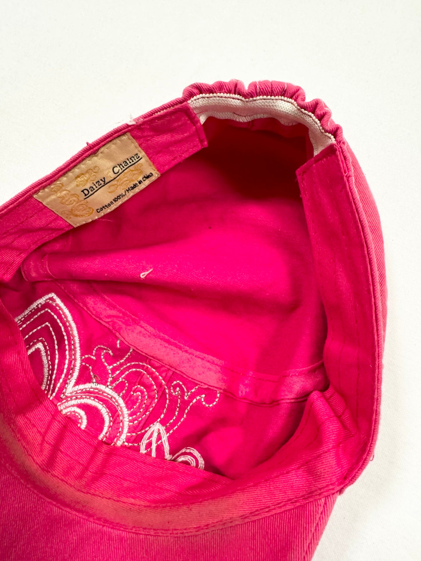 Pink Diamante Cross Cap ♡