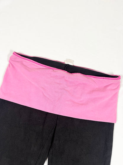 PINK Fold Over Flared Leggings ♡ M