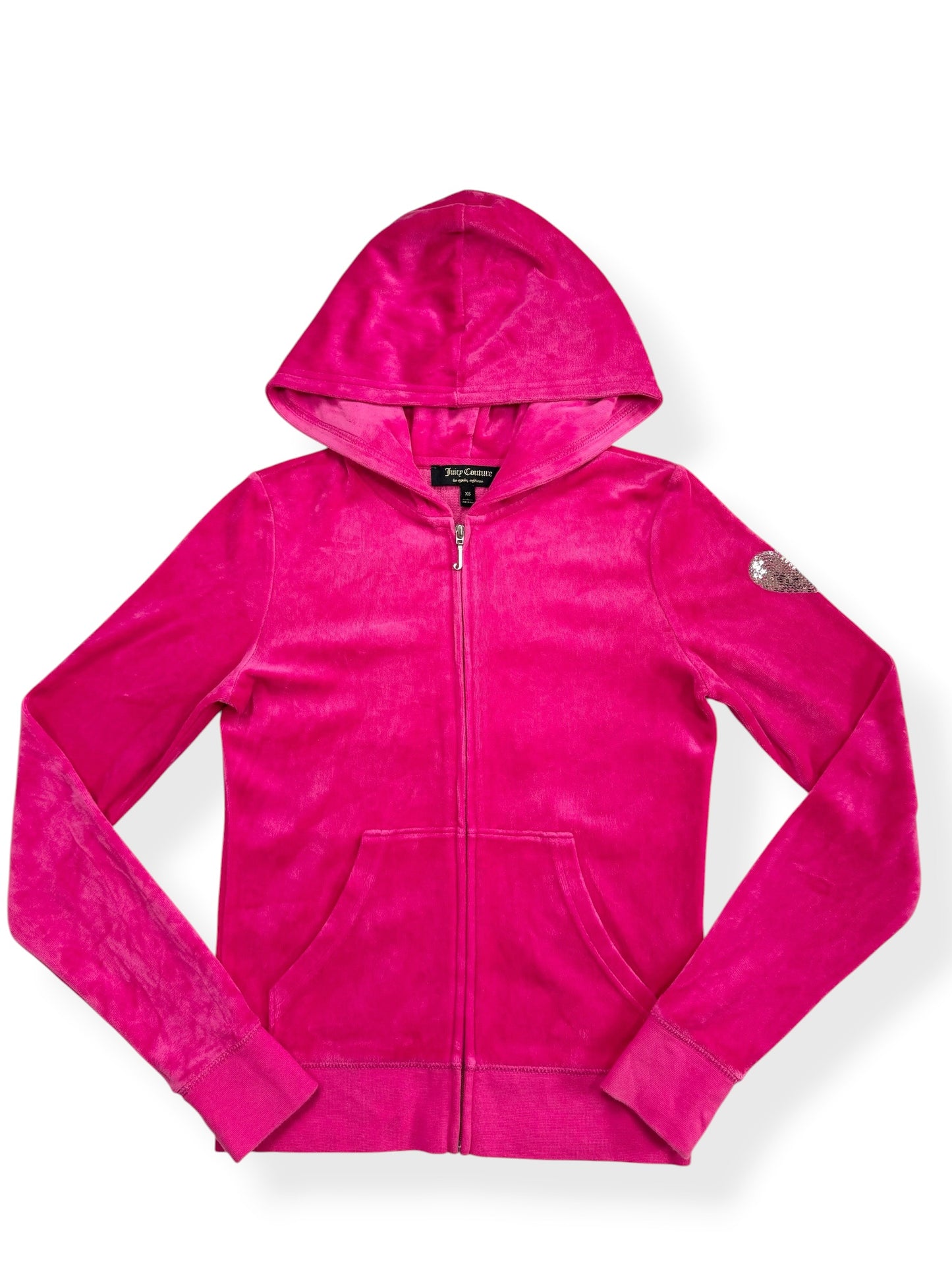 Pink Sequin Juicy Couture Zip Up Hoodie ♡ XS