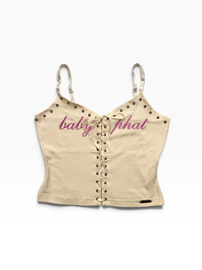 Baby Phat Lace Up Cami ♡ M/L