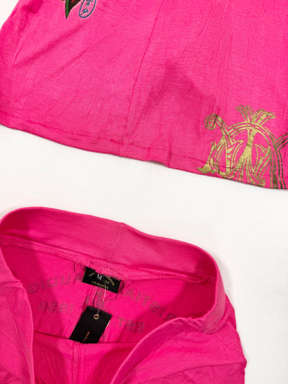 Christian Audigier Pink Shorts & Halter Set ♡ S