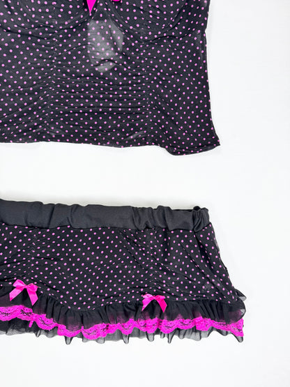 La Senza Polka Ruffle Cami Set ♡ S