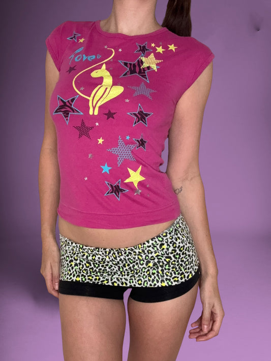 Pink Baby Phat Star Tee ♡ S
