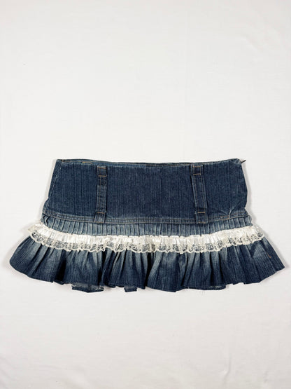 Lace Ruffle Mini Skirt ♡ Size S