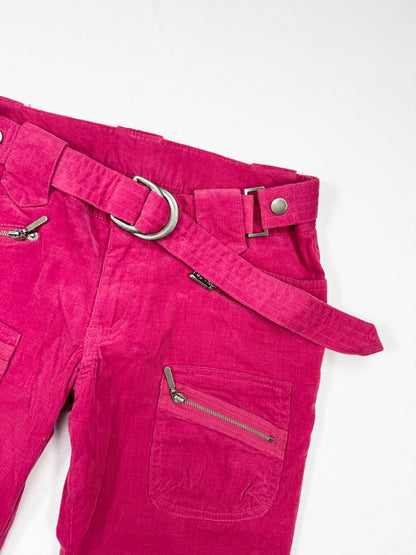 Clothes Compact USA Red Corduroy Lace Up Flared Pants ♡ S