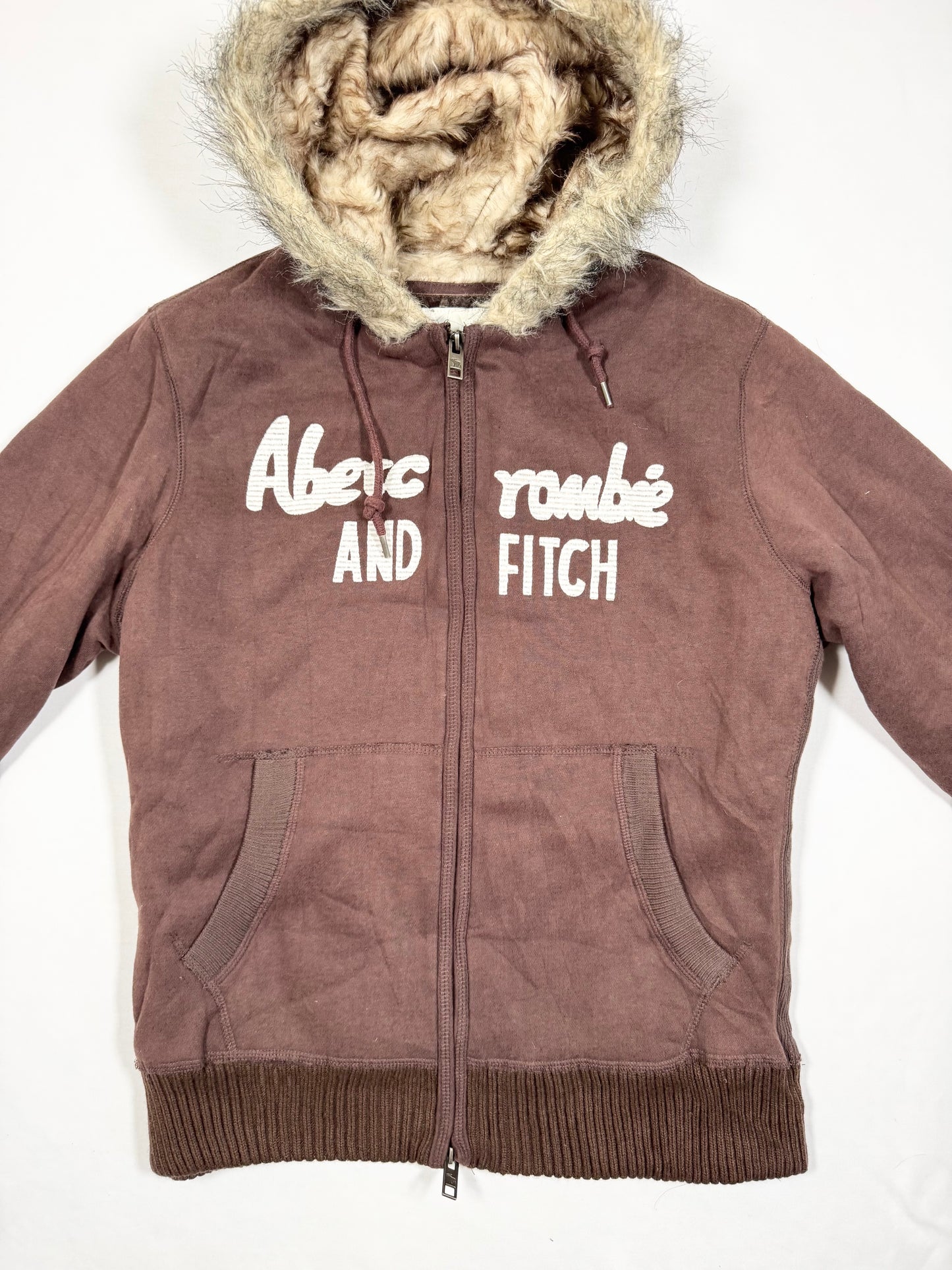 Abercrombie Fur Hooded Zip Up ♡ Size L