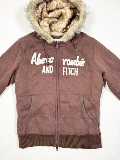 Abercrombie Fur Hooded Zip Up ♡ Size L