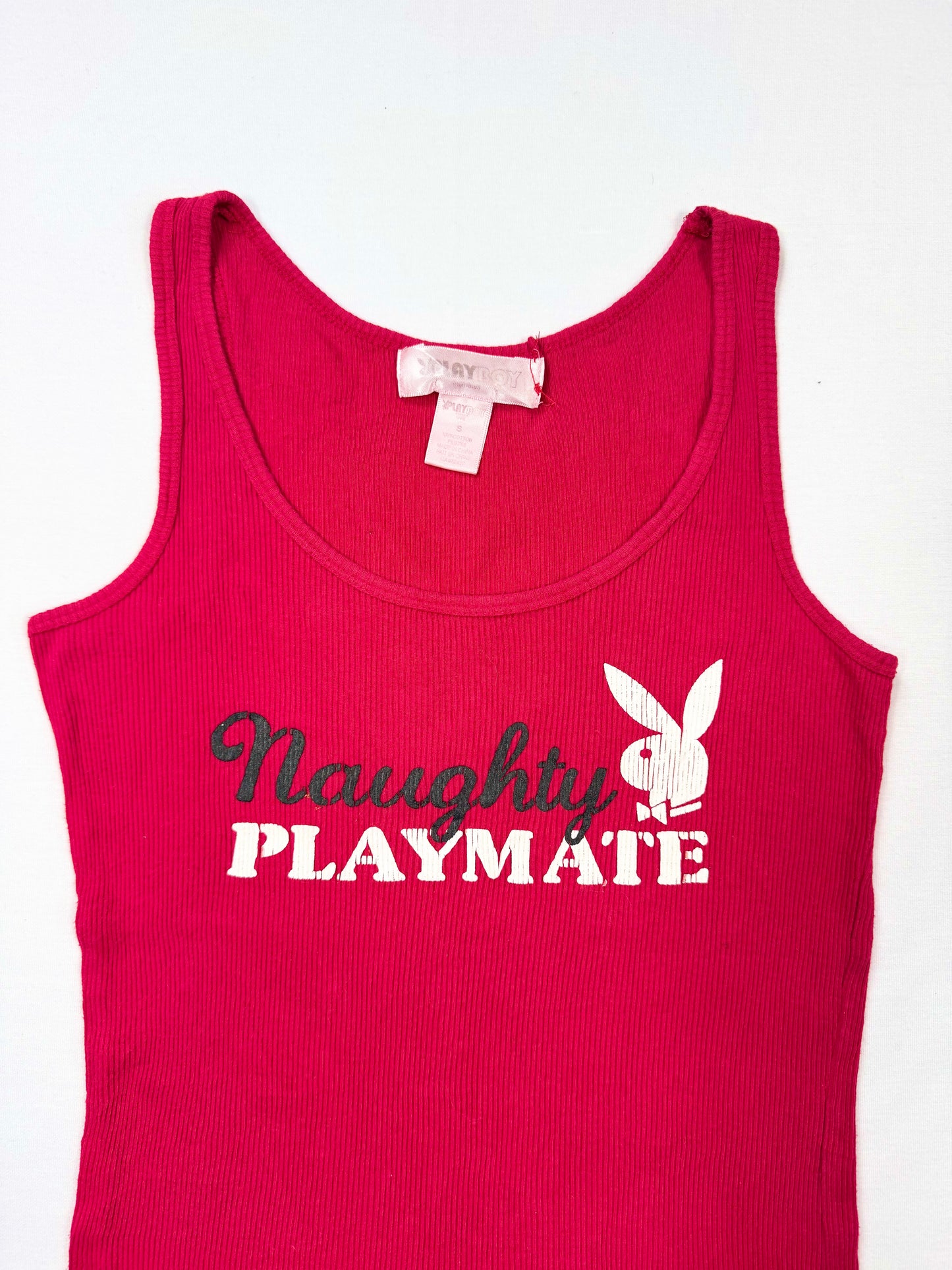 “Naughty Playmate” Red Playboy Tank ♡ S