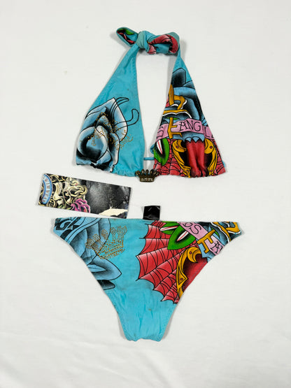 Christian Audigier Blue Bikini