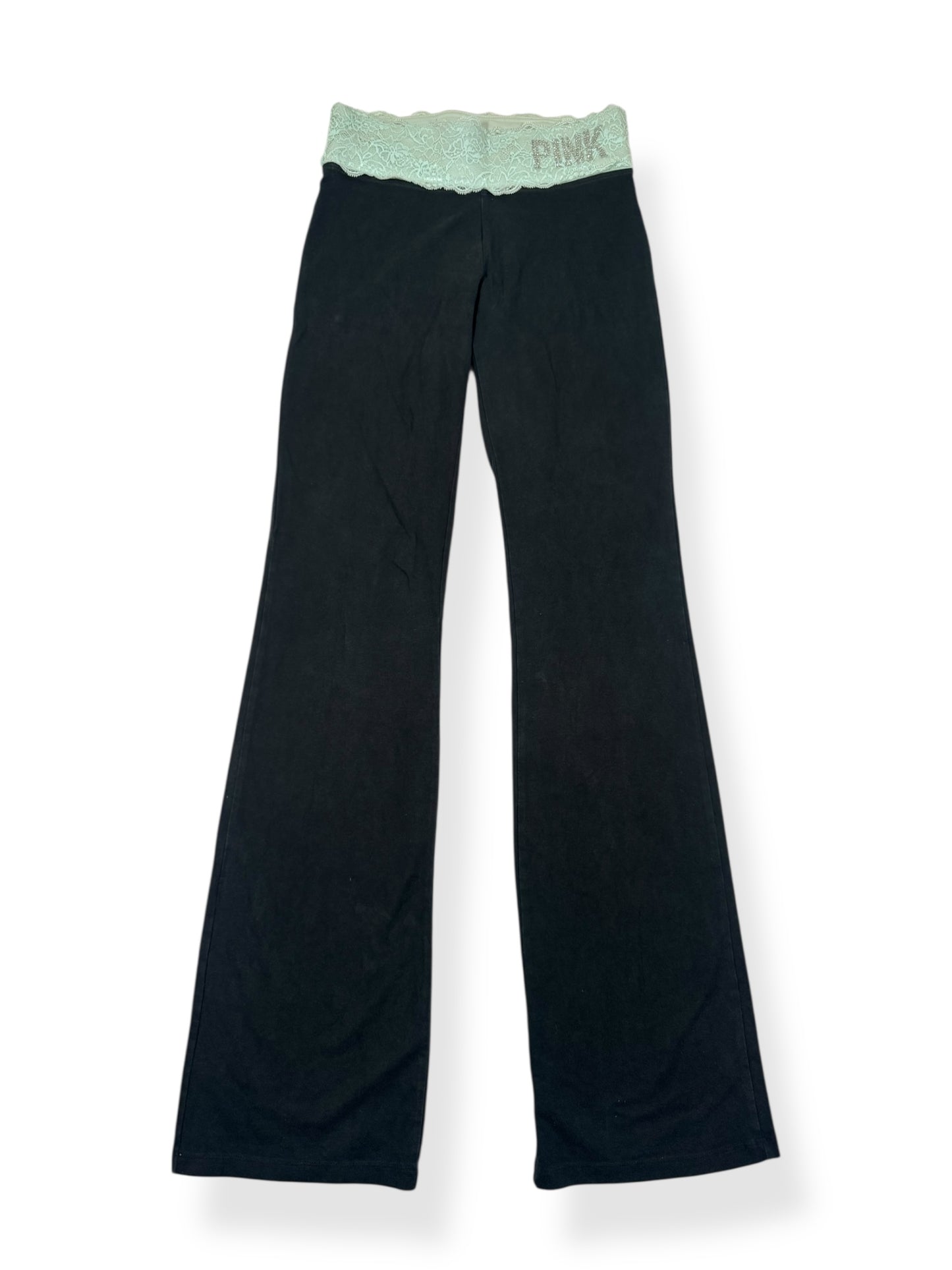 PINK Seafoam Lace Flared Leggings ♡ XS