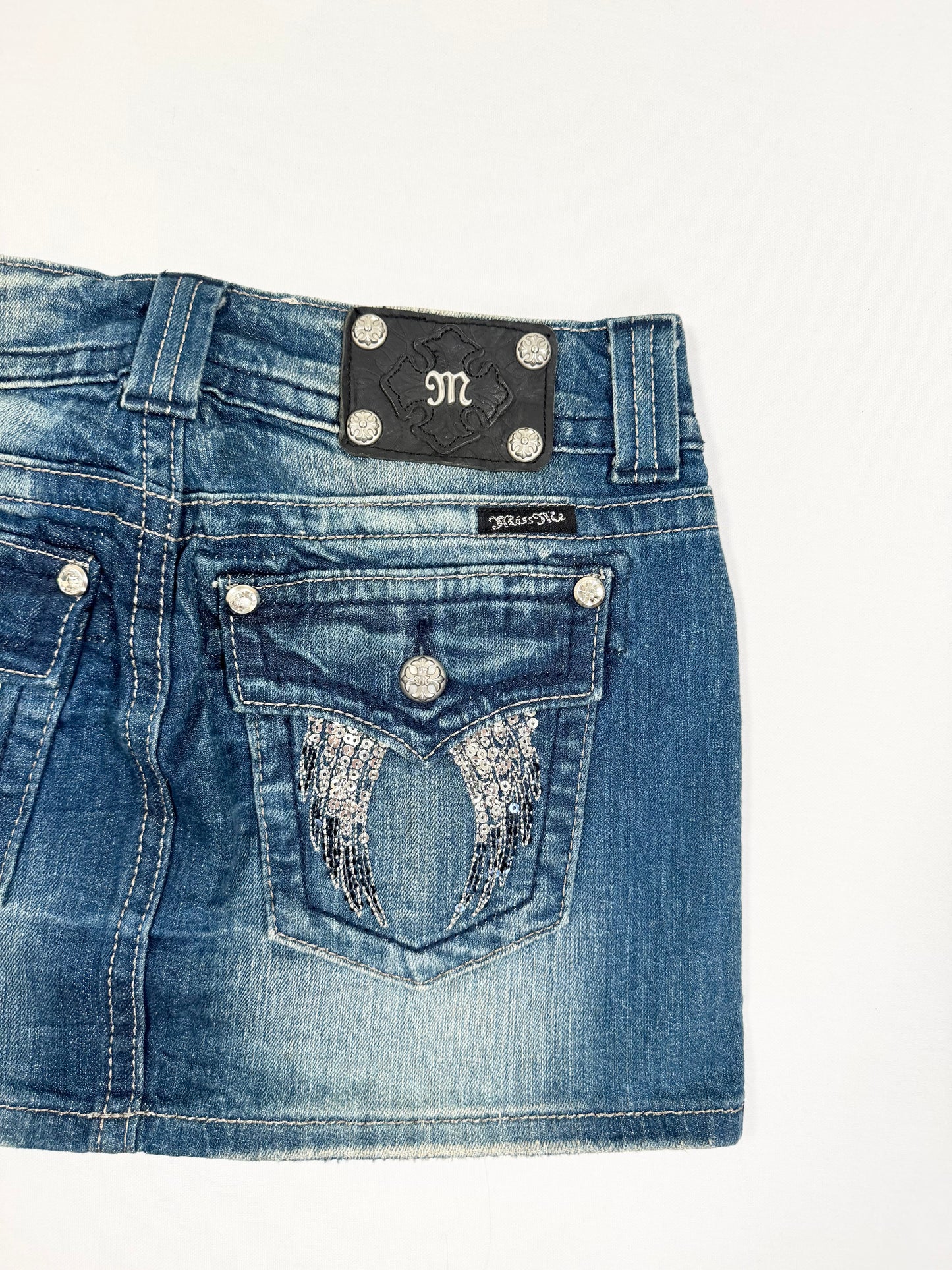 Miss Me Wing Mini Skirt ♡ 27”