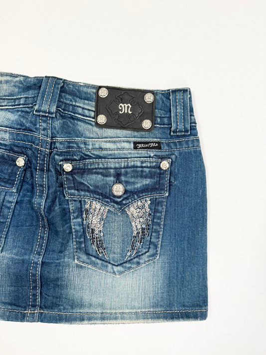Miss Me Wing Mini Skirt ♡ 27”