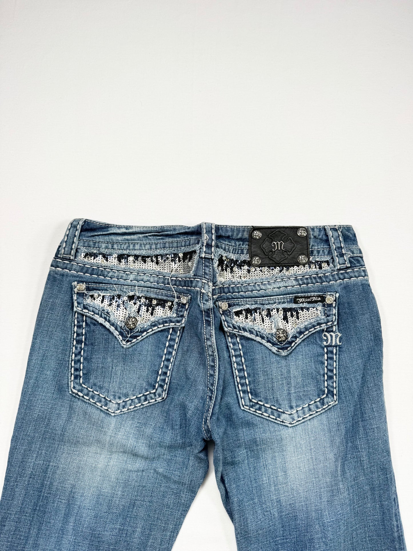 Sequin Miss Me Flared Jeans ♡ 31”