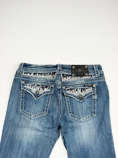 Sequin Miss Me Flared Jeans ♡ 31”