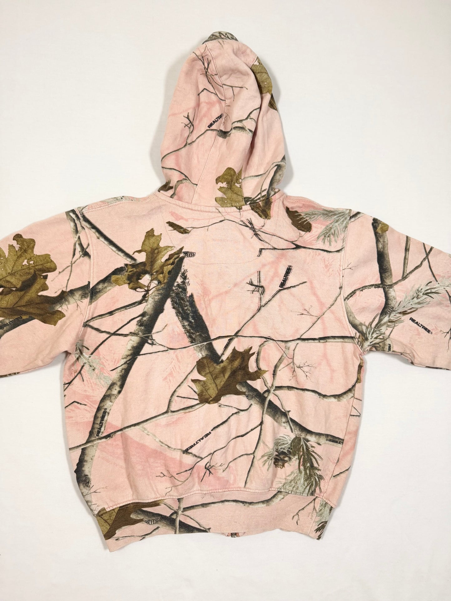 Pink Real Tree Zip Up Hoodie
