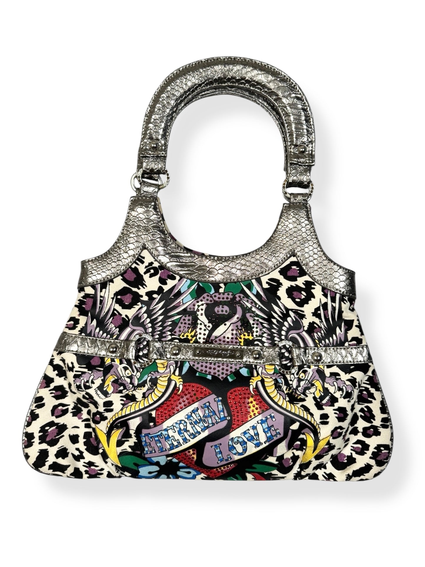 Purple Leopard Ed Hardy Bag