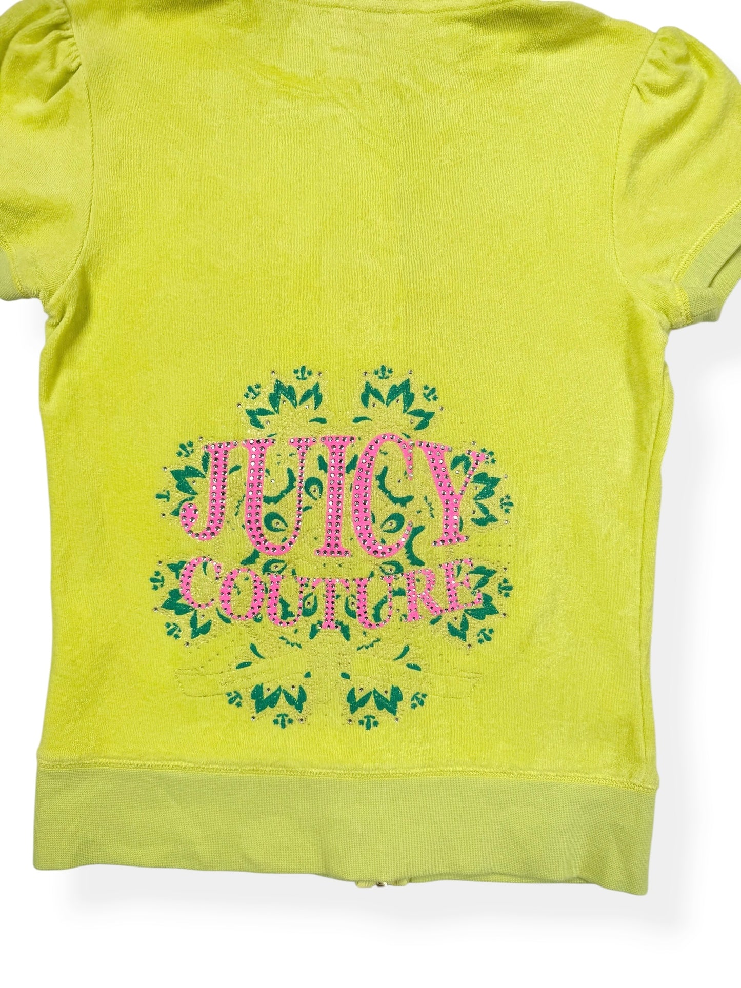 Green & Pink Towelling Juicy Couture Zip Up ♡ S