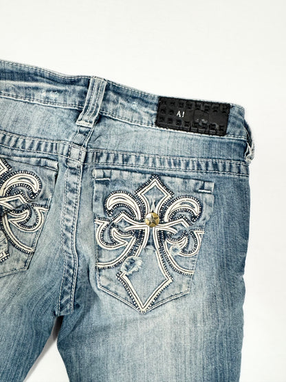 Affliction Cross Flared Jeans ♡ Size S