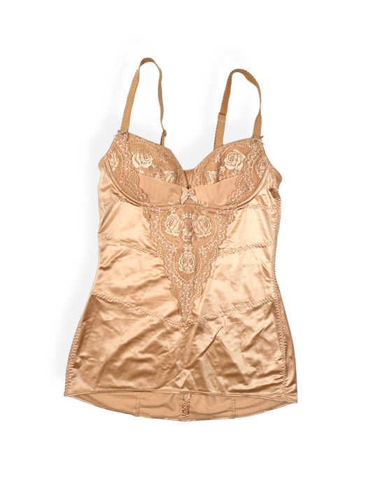 Beige Lace Satin Cami
