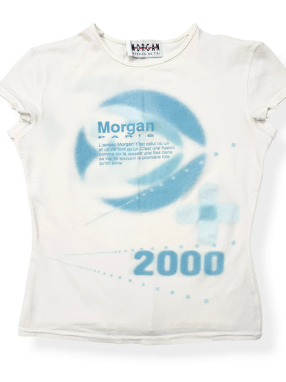 Morgan “2000” White Tee ♡ S