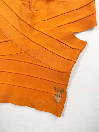 Playboy Orange Bandage Top ♡ XXS