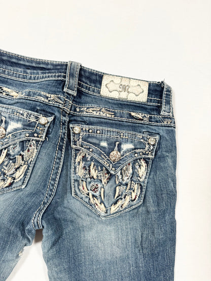 Miss Me Wing Flared Jeans