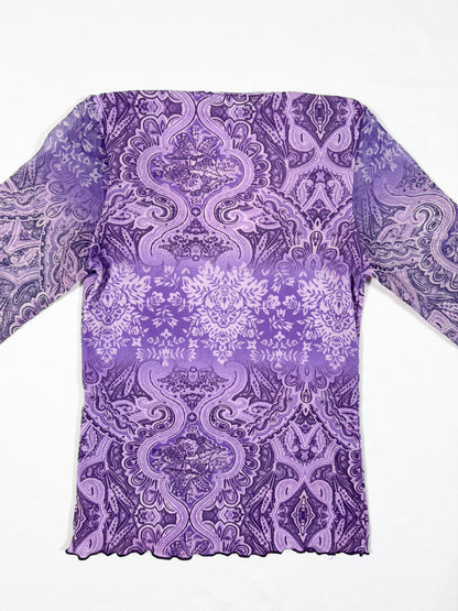 Jennyfer Purple Bell Sleeve Top ♡ Size S