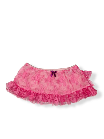 Leg Avenue Pink Lace Skirt & Top Set ♡ Size XS