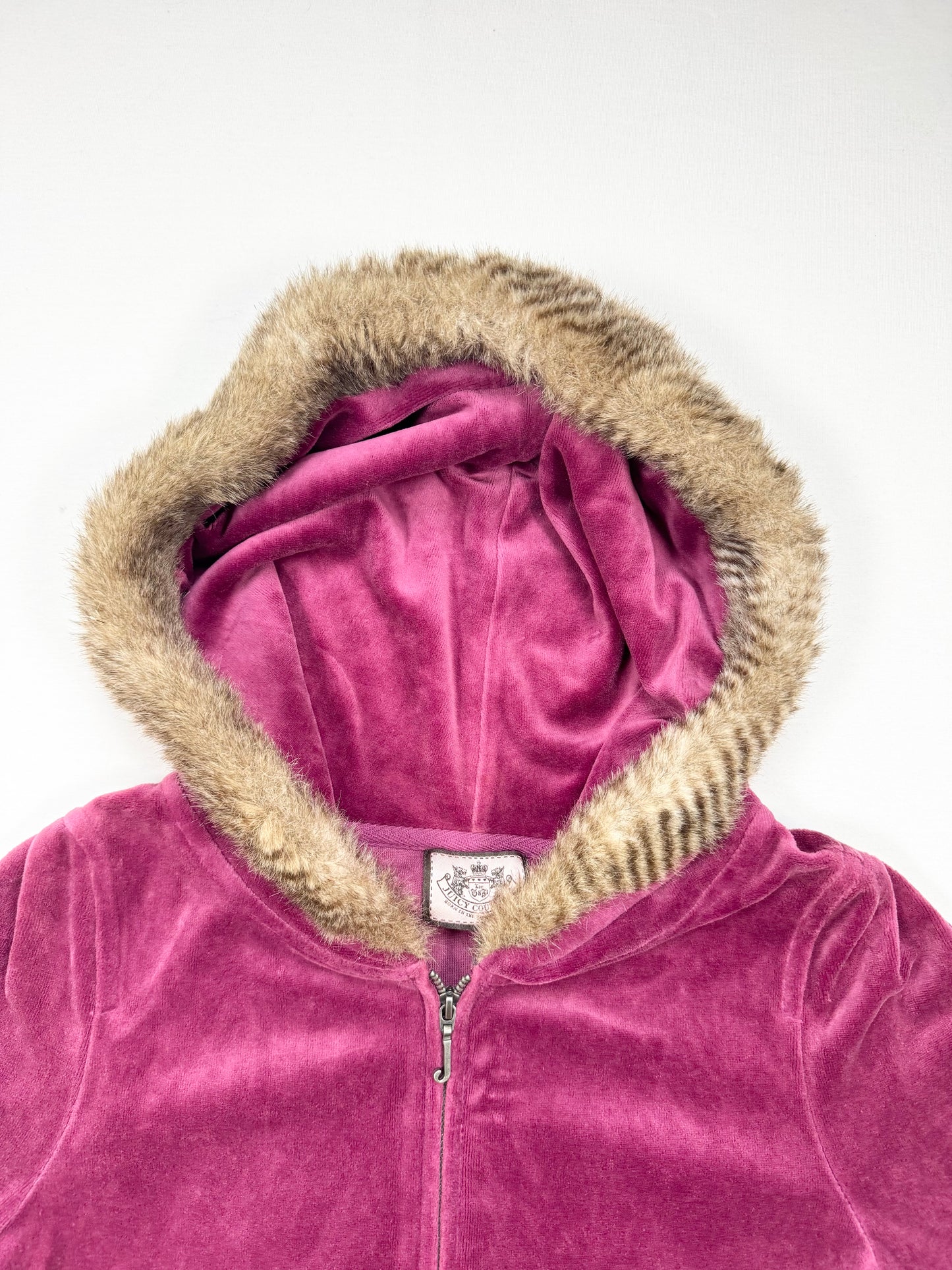 Purple Juicy Couture Fur Zip Up Hoodie ♡ XS