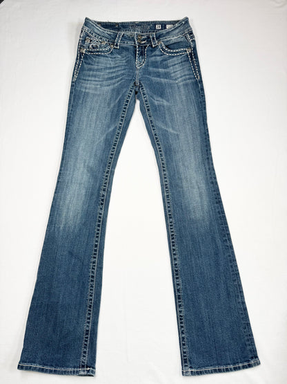 Diamanté Miss Me Flared Jeans ♡ 28” (Tall)