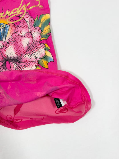 Ed Hardy Pink Mesh Tank ♡ XS/S