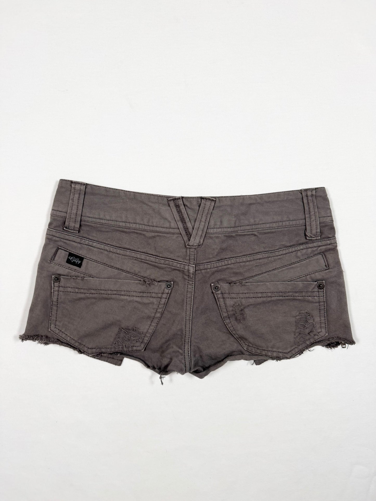 Grey Distressed Mini Shorts ♡ Size XS