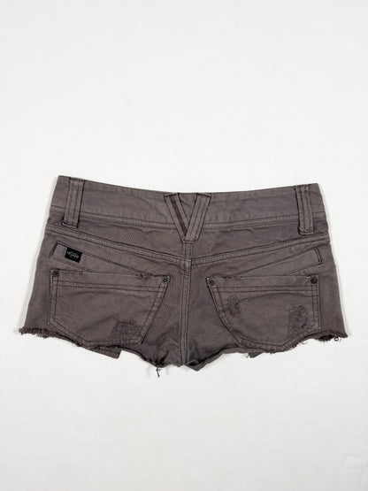 Grey Distressed Mini Shorts ♡ Size XS