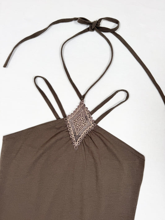 Brown Halter Cami ♡ Size S