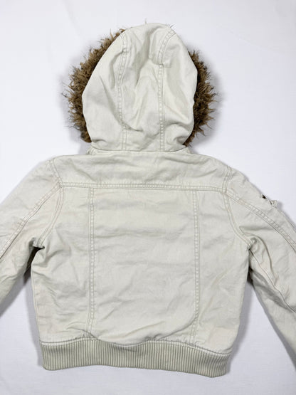 Cropped Fur Hood Jacket