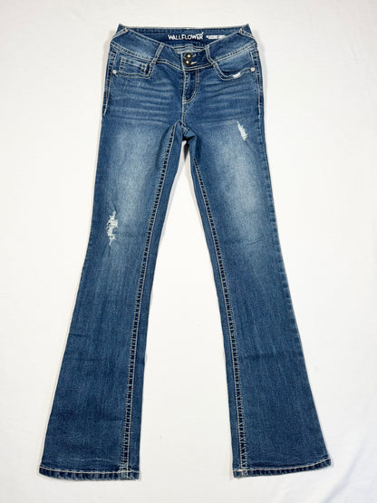Embroidered Flared Jeans ♡ Size S