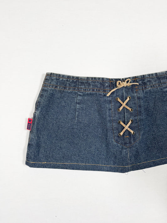 Lace Up Micro Skirt