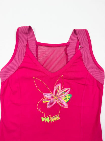 Pink Tropical Playboy Tank ♡ S